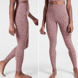 Athleta Elation Ultra High Rise Tight Pink Cheetah